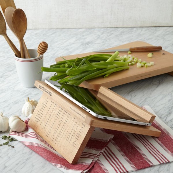 Wooden iPad Kitchen Stand on Cool Mom Tech