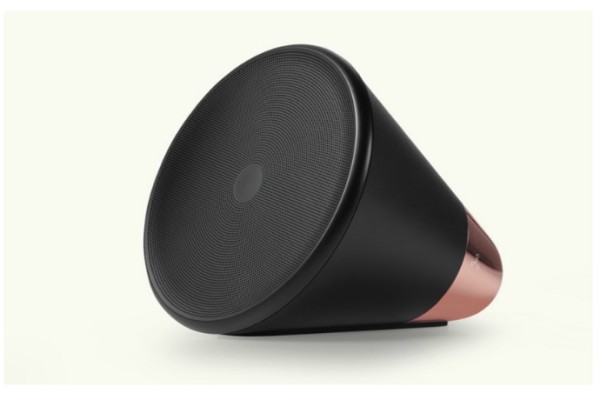The Aether Cone music player streams tunes from Rdio or your iTunes library.