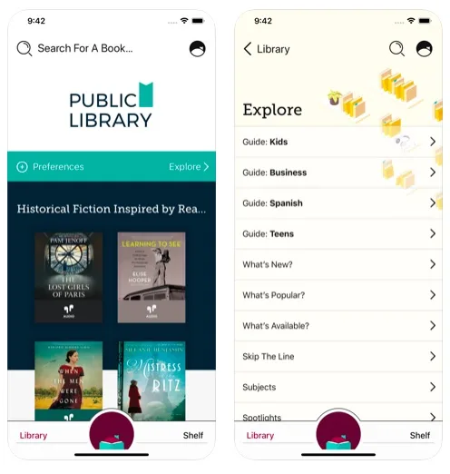 Libby by Overdrive reading app for upper elementary and middle school kids