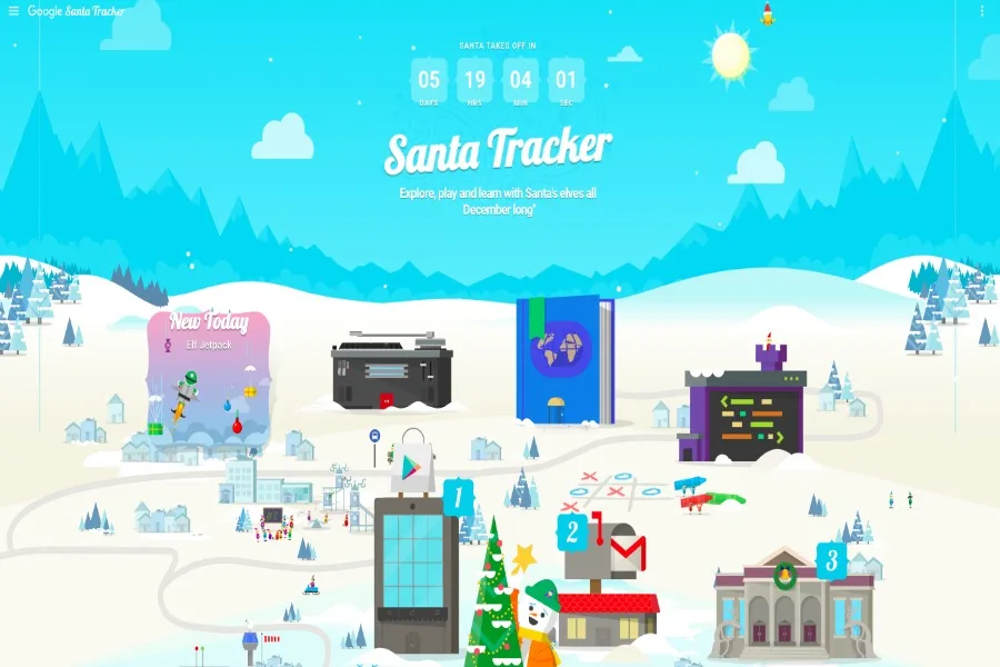 The best Santa Tracker from Google