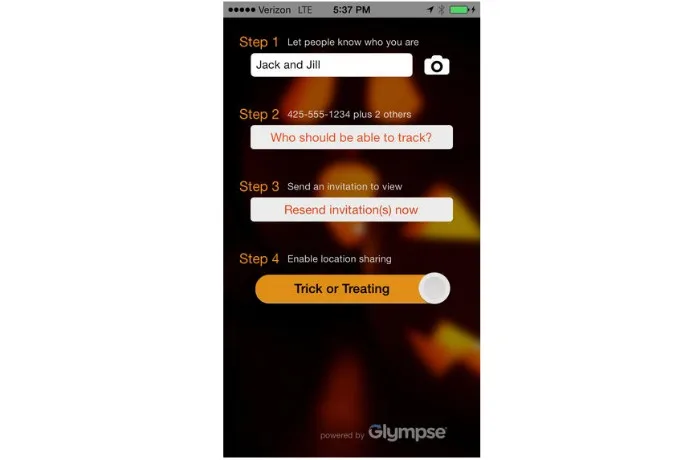 Halloween safety: Track-n-Treat Halloween child tracker by Glympse
