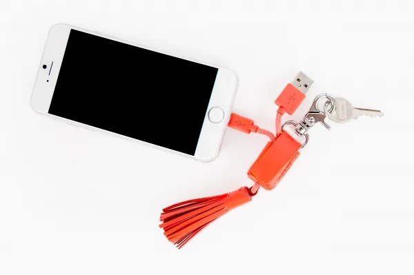 Travel charger: Tassel charging cable keychain