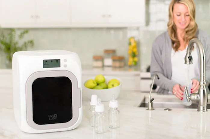 The UVI Cube UV Light Sterilizer: LIke an at-home version of what hospitals use to clean bottles, remotes, keys, toothbrushes and more