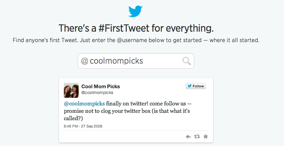 See your first Tweet on Twitter