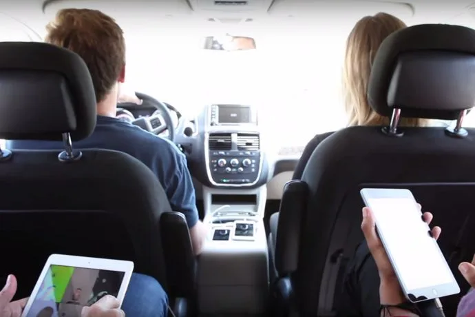 Belkin Road Rockstar: Fantastic new family must-have. 2 port charging up front, with a cord to allow for 2 more devices to charge in the backseat