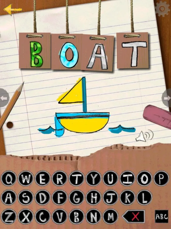Freefall Spelling app