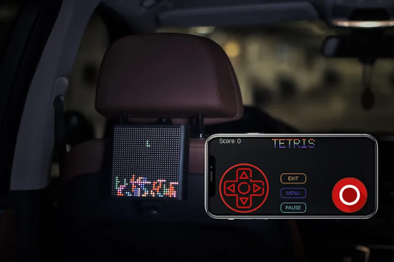 Mojipic: Voice-actived LED screen for your car's rear window.