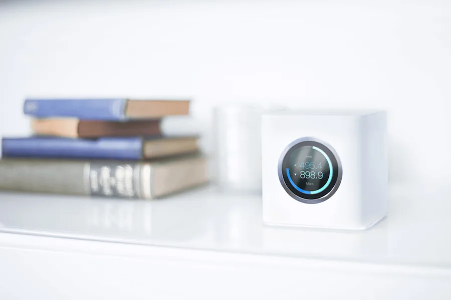 The AmpliFi HD WiFi router boosts internet speeds with parental controls built in.