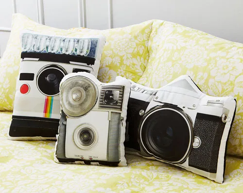 Vintage camera pillows