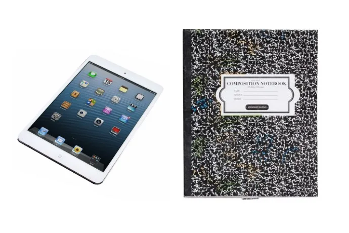Composition notebook iPad or tablet sleeve
