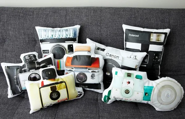 Vintage Camera Pillows by Ronda J Smith