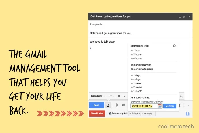 Boomerang Gmail management tool: The best thing ever