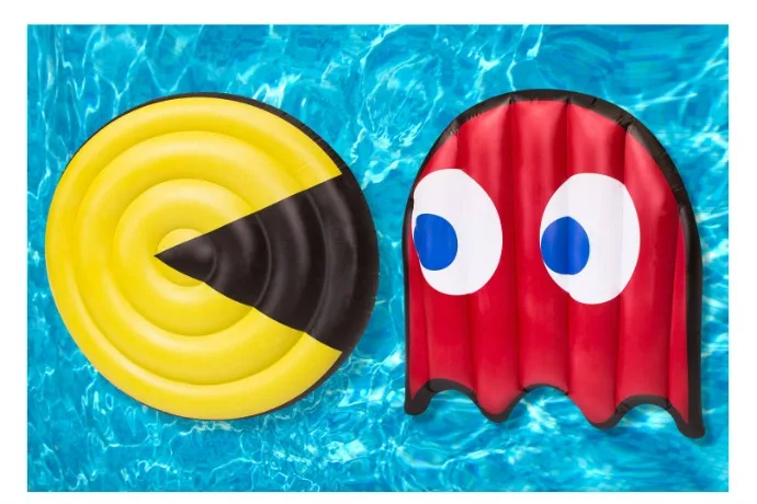 Cool pool toys for kids: Pac Man and Ghost pool floats