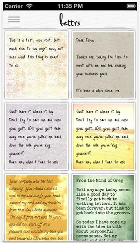 The lettrs app means letter-sending 2.0. We're in love.