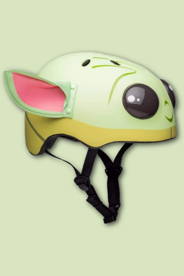 Star Wars Mandalorian fan gifts: Kids "the child" bike helmet from Bell Helmets