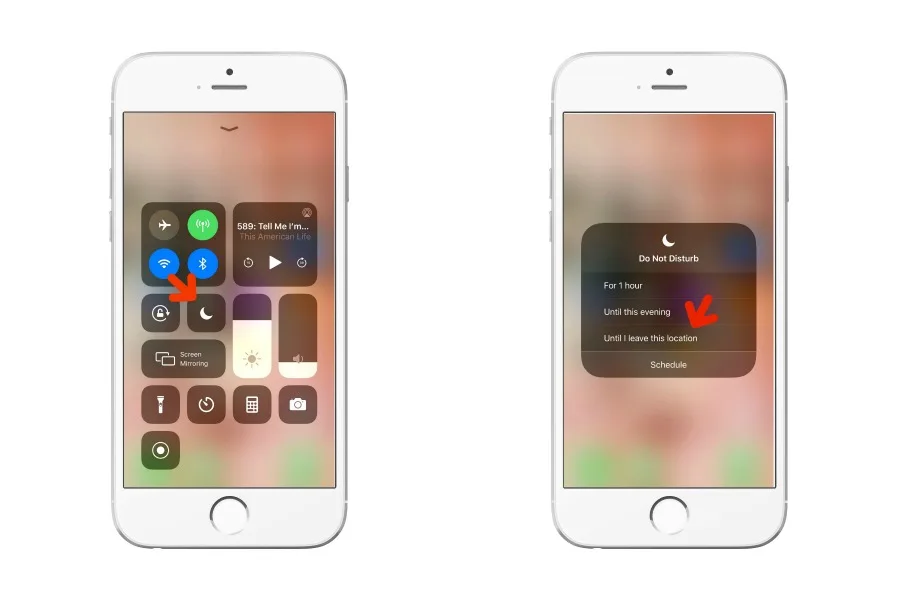How to turn on location based do not disturb in iOS 12