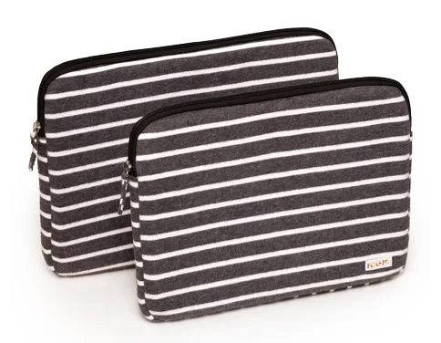 Laptops in striped fleece. All that's missing is the hoodie.