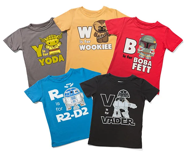 S is for Star Wars toddler tees at Think Geek