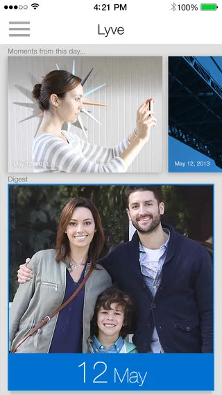 Lyve app for photo organization