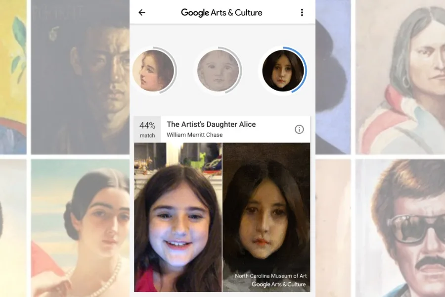 Google Arts & Culture app: match your selfie to a work of fine art
