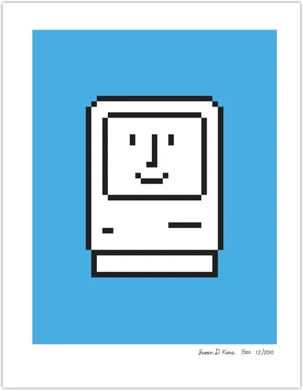Susan Kare apple logo print