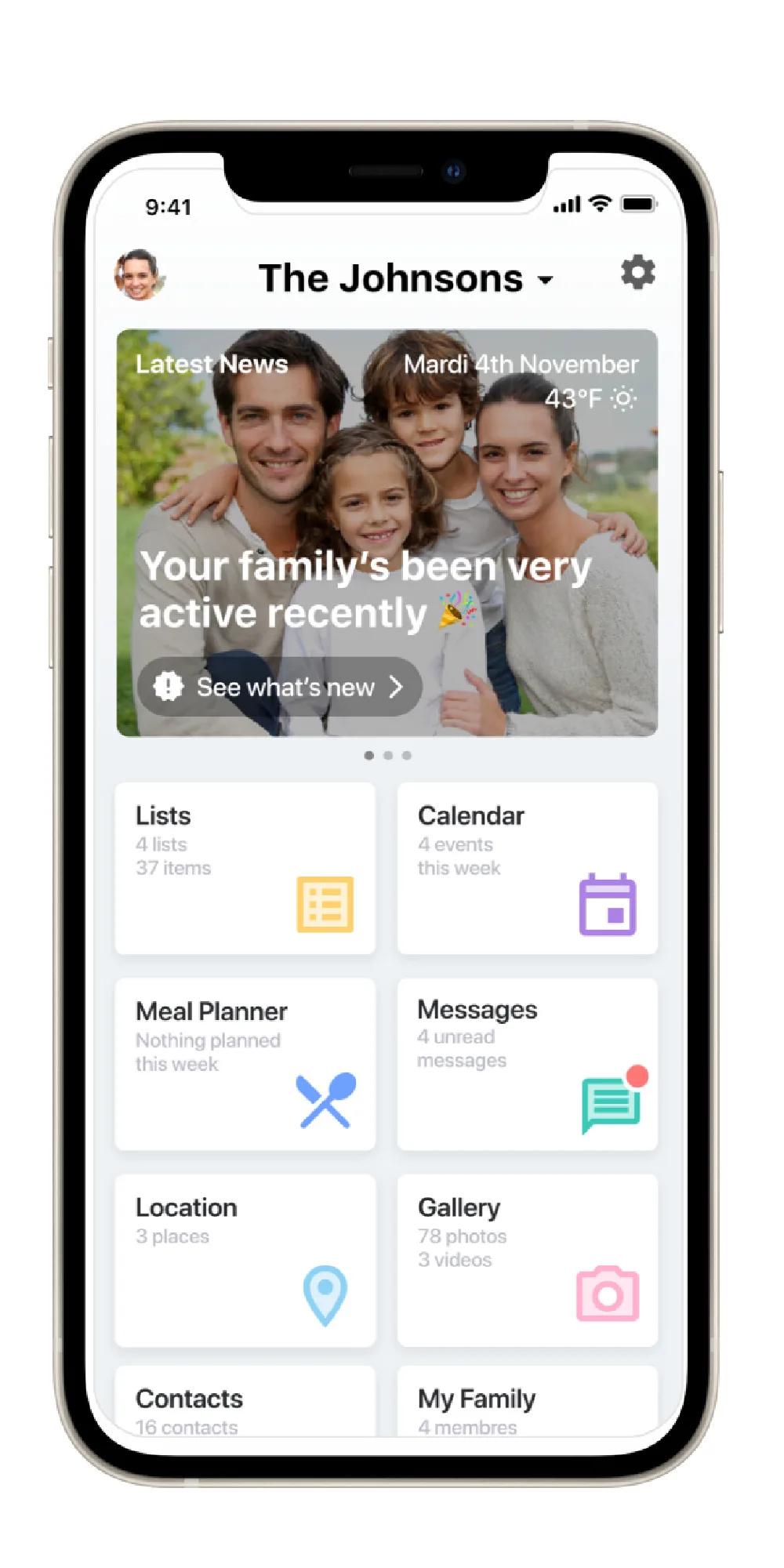 Family Wall keeps all your important to-do info in one convenient place