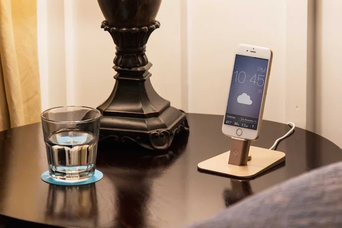 Keep your bedside table neat with the Hi Rise Deluxe charging station by Twelve South