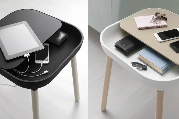 Side table inspired by the look of app icons