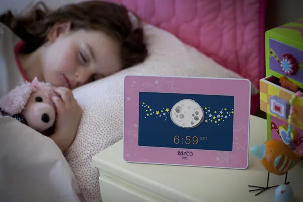 The Zazoo kids clock. A kinder, gentler alternative to "Go the F to Sleep"