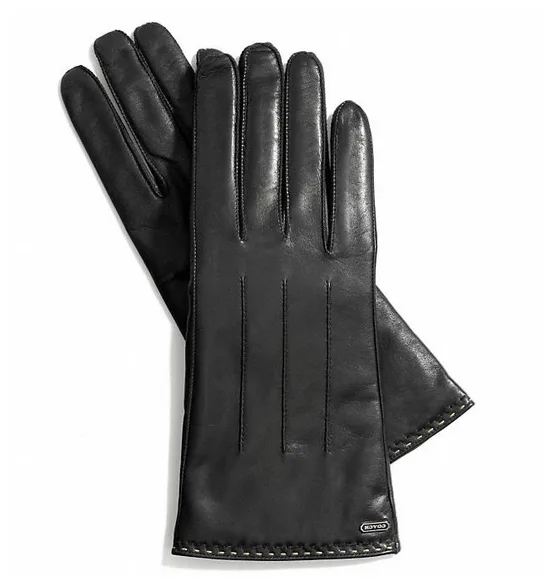 Coach Touch-Screen Leather Gloves