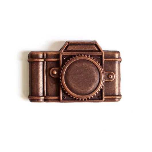 Chocolate vintage camera valentine