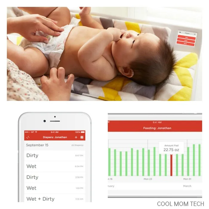 The Hatch Baby smart changing pad. Diapers gone digital.