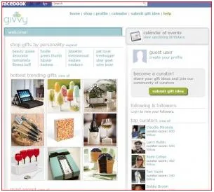 Great gift ideas, right from your Facebook page.