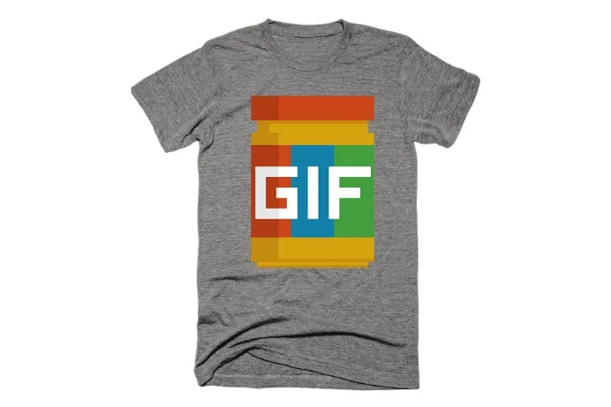 GIF peanut butter 8 bit tee: Geek humor at its finest