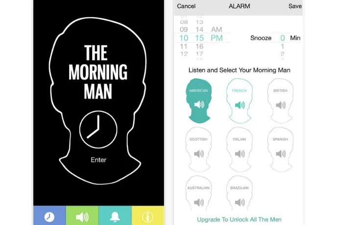 The Morning Man Alarm Clock App: Because waking up to a sexy man's voice is never bad
