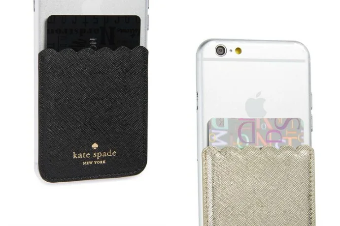Kate Spade leather stick-on smart phone pocket turns your phone case into a wallet case