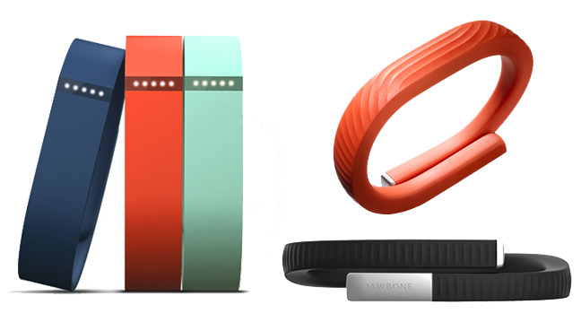 Jawbone UP24 and Fitbit Flex fitness trackers