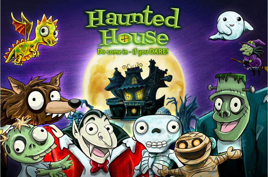 Haunted House Pop-Up Activity Book is a fun Halloween app for kids