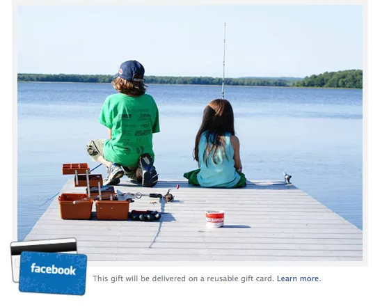 Getting creative with gift cards for last minute Father's Day gifts via Facebook Gifts