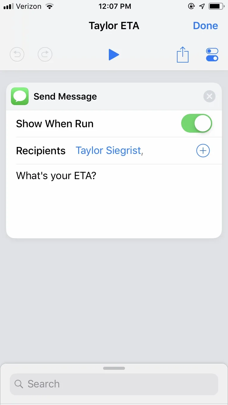 taylor-eta-siri-shortcut