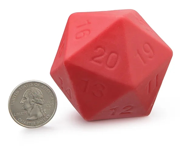 d20 chocolate die at Think Geek