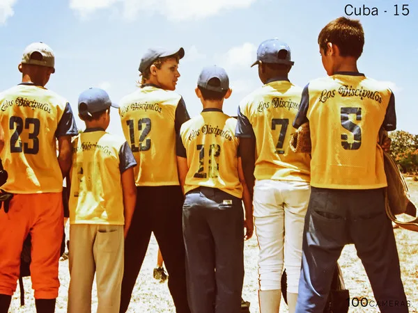 100 Cameras Project -  Cuba little league players
