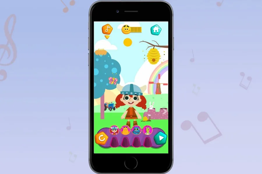 Kintoons Nursery Rhyme DJ app is a safe, fun, engaging environment for kids to learn, play and sing along