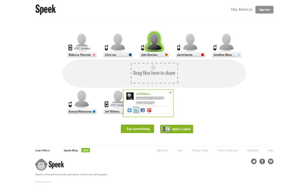 Speek makes free conference calls easier to get on. (If not easier to get off of.)