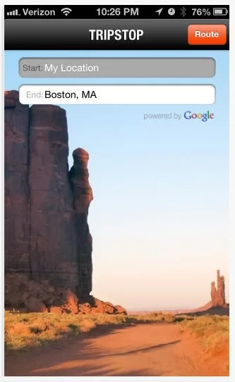 The new Trip Stop app: Eat what you want, when you want on the road.