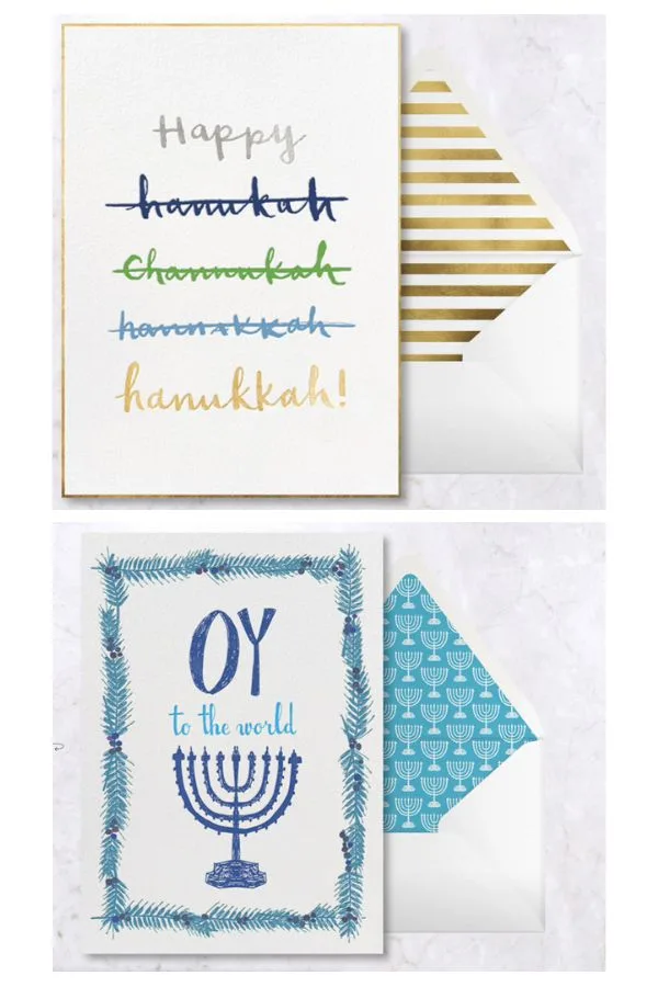 Clever Hanukkah ecards from Paperless Post will let them know you're thinking about them this holiday.