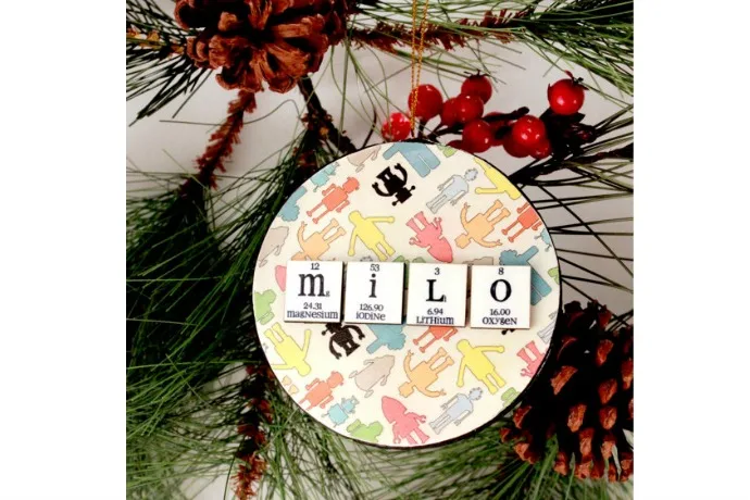 Personalized robot: Geeky holiday ornaments