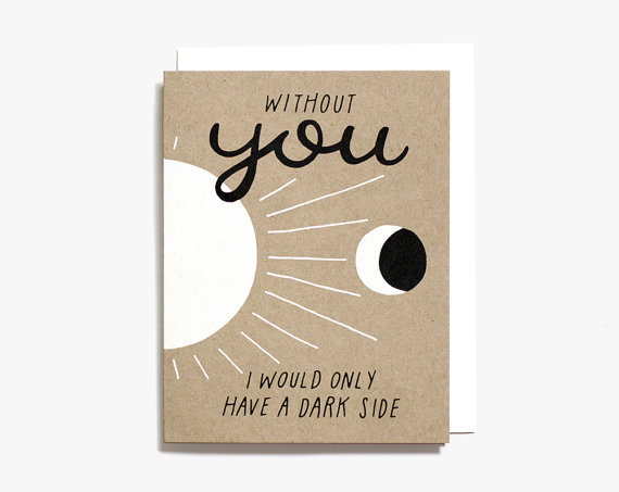 Dark side of the moon astronomy humor Valentine's Day card | Cool Mom Tech