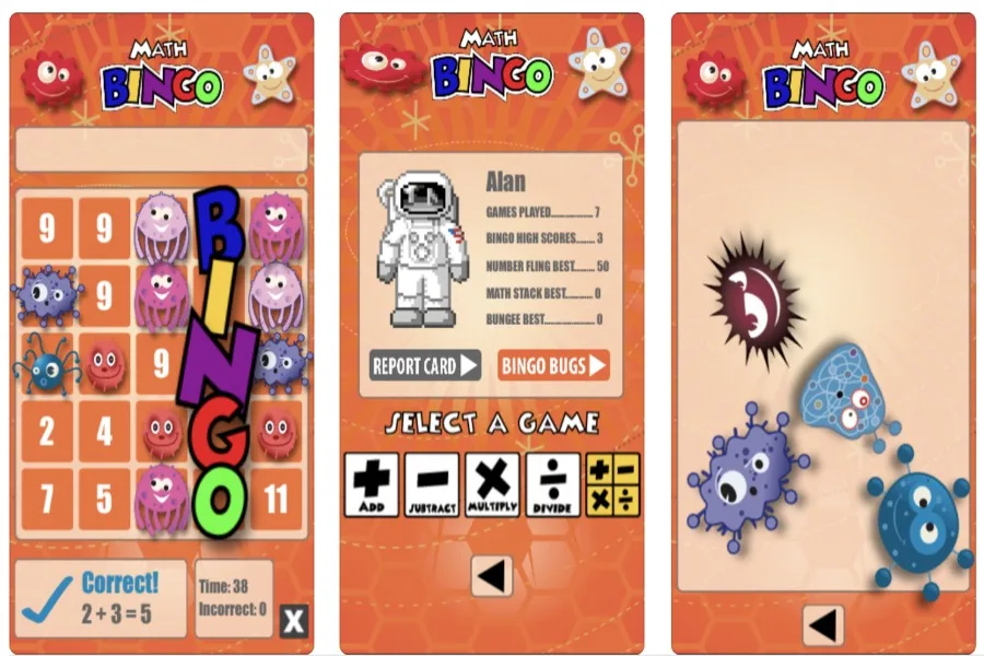 The Math Bingo app review
