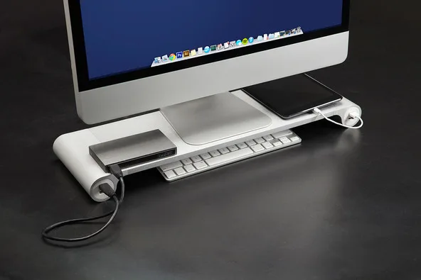 The Space Bar desktop organizer: the only thing missing is the drink